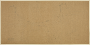 216958 Plattegrond op het tweede niveau van de buitenmuur met vensters van de kapel van St. Simon en Judas in de ...
